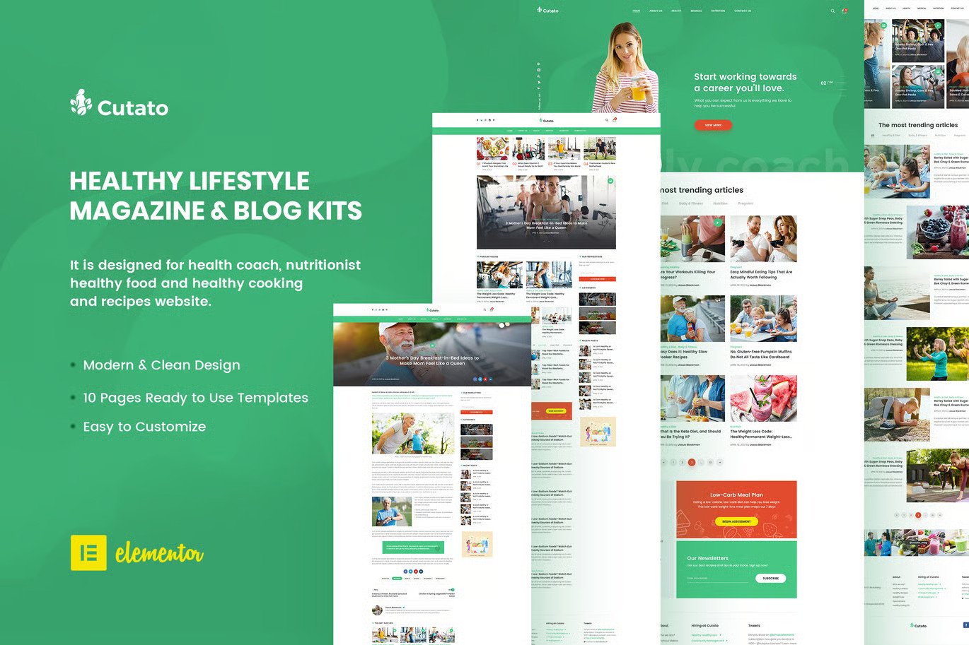 Healthy Lifestyle Elementor Template Kit