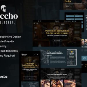 Barbershop Elementor Template Kit - Modern Maccho