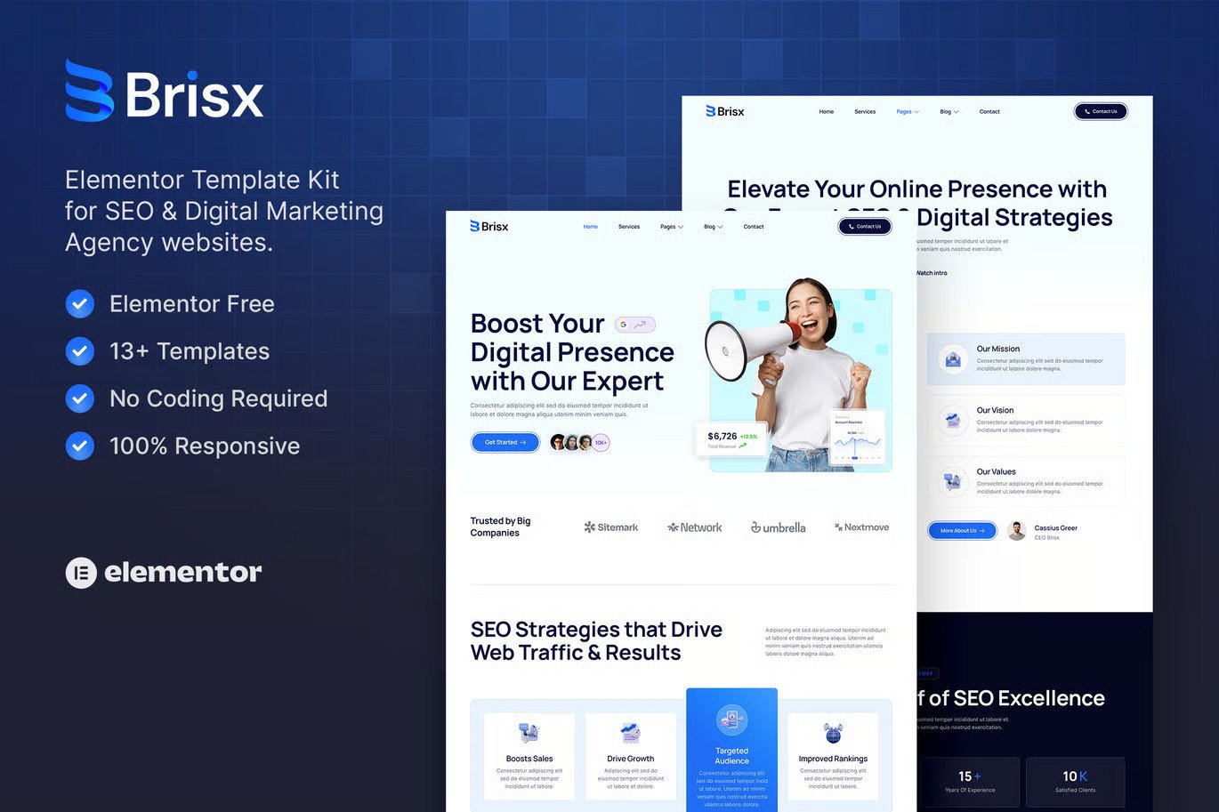 SEO Agency Elementor Template Kit