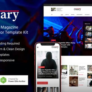 Premium Online Magazine Elementor Template Kit - Oxary