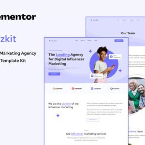 Buzkit-Influencer Agency Elementor Template Kit