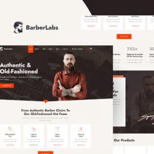 Barber Shop Elementor Template Kit