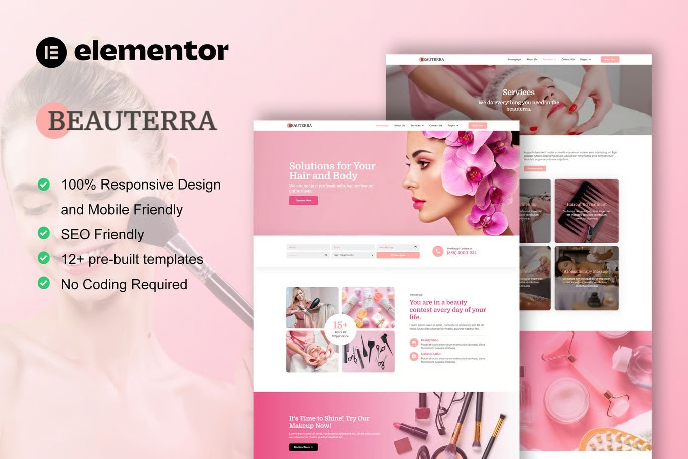 Beauty Salon Elementor Template Kit