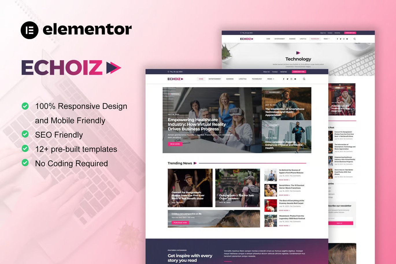 News Magazine Elementor Template Kit