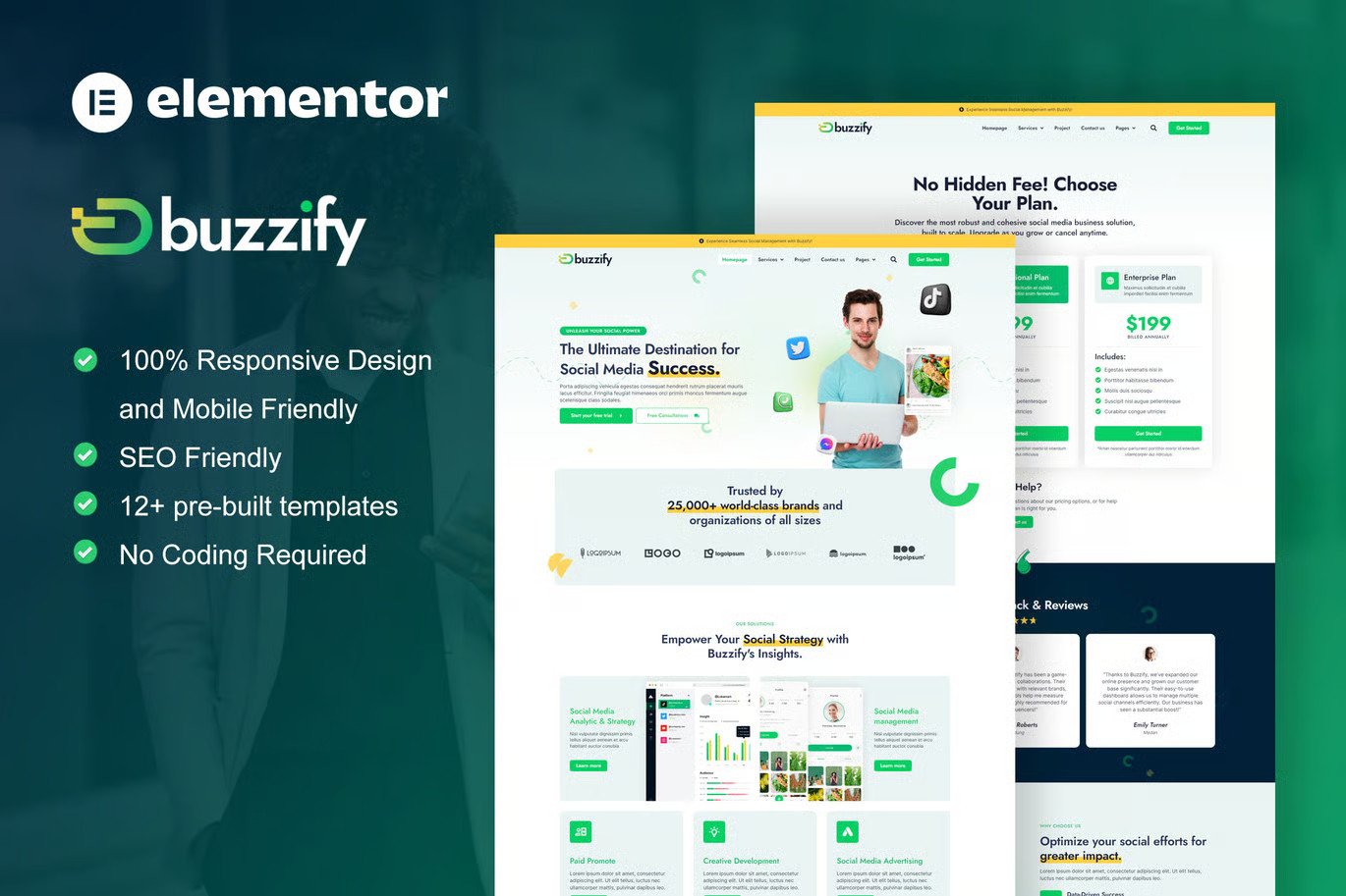 Social Media Marketing Elementor Template Kit